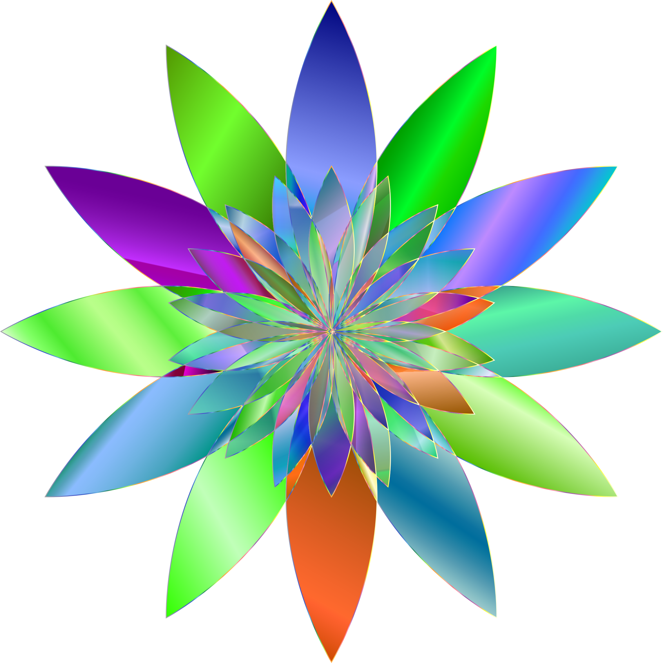 Clipart   Chromatic Flower 3 No Background