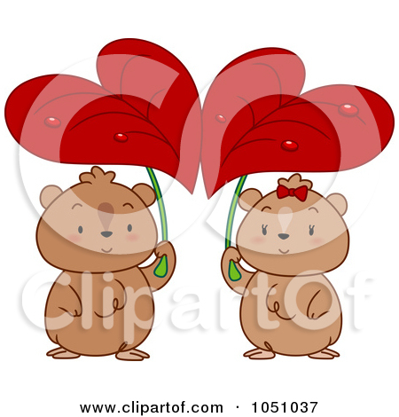 Free Vector Clip Art Illustration Of A Hamster Couple Seeking Shelter