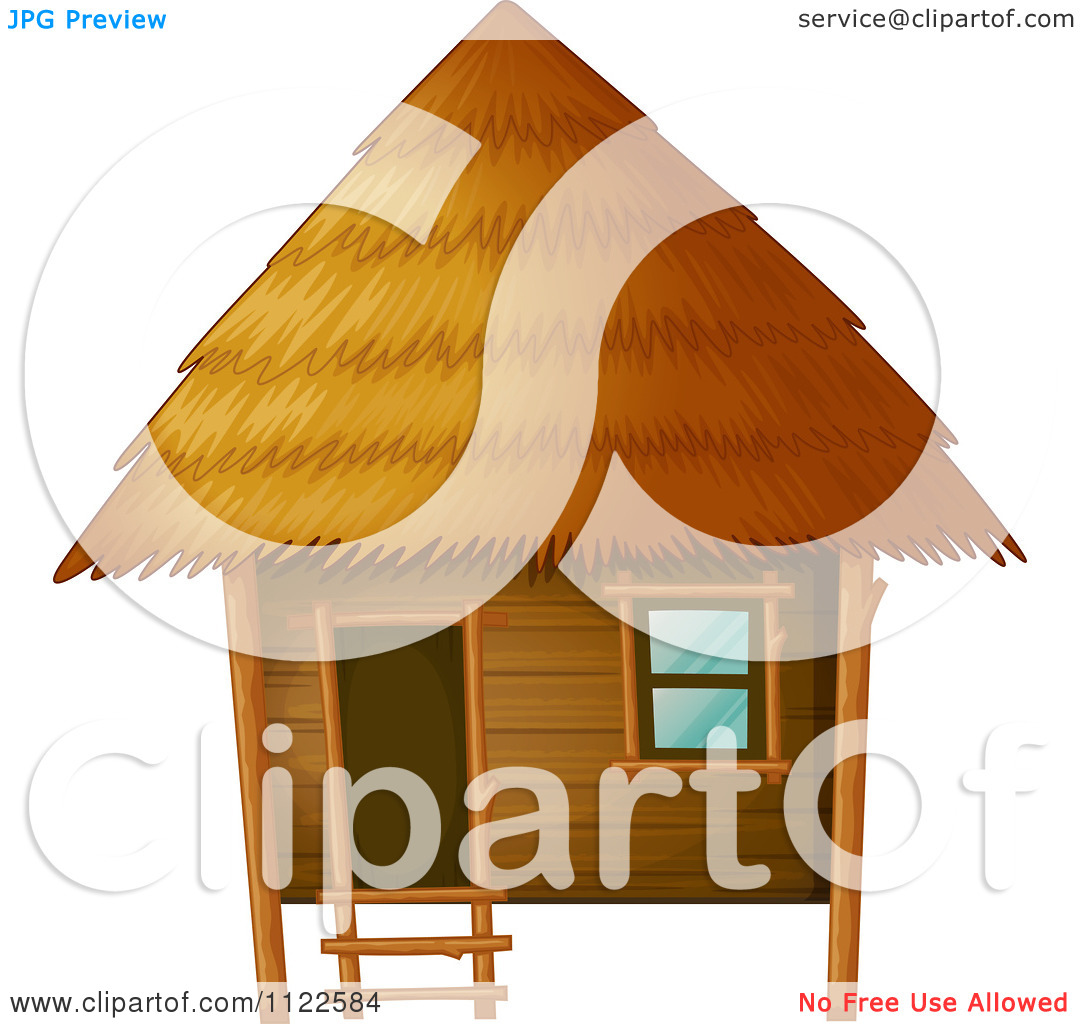 Hut Clipart A Bamboo Bungalow Hut Or