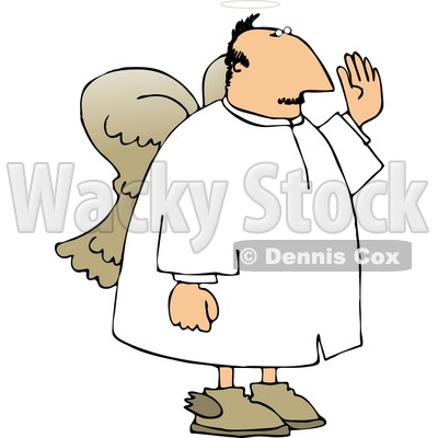 Male Angel Swearing To God Or Giving An Oath Clipart   Djart  4106