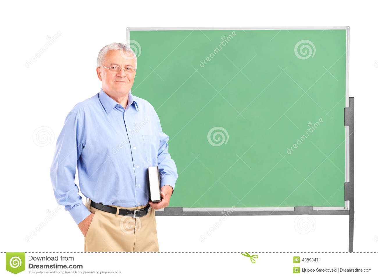 Mature School Teacher Holding A Book Stock Photo   Image  43898411