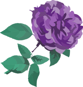 Purple Flower No Background Clip Art At Clker Com   Vector Clip Art
