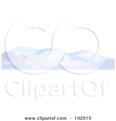 Rf  Clipart Illustration Of A Border Divider Of Snowy Mounds On White