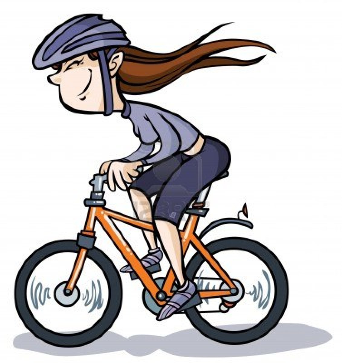Riding A Bike Clipart Woman Cycling Clipart