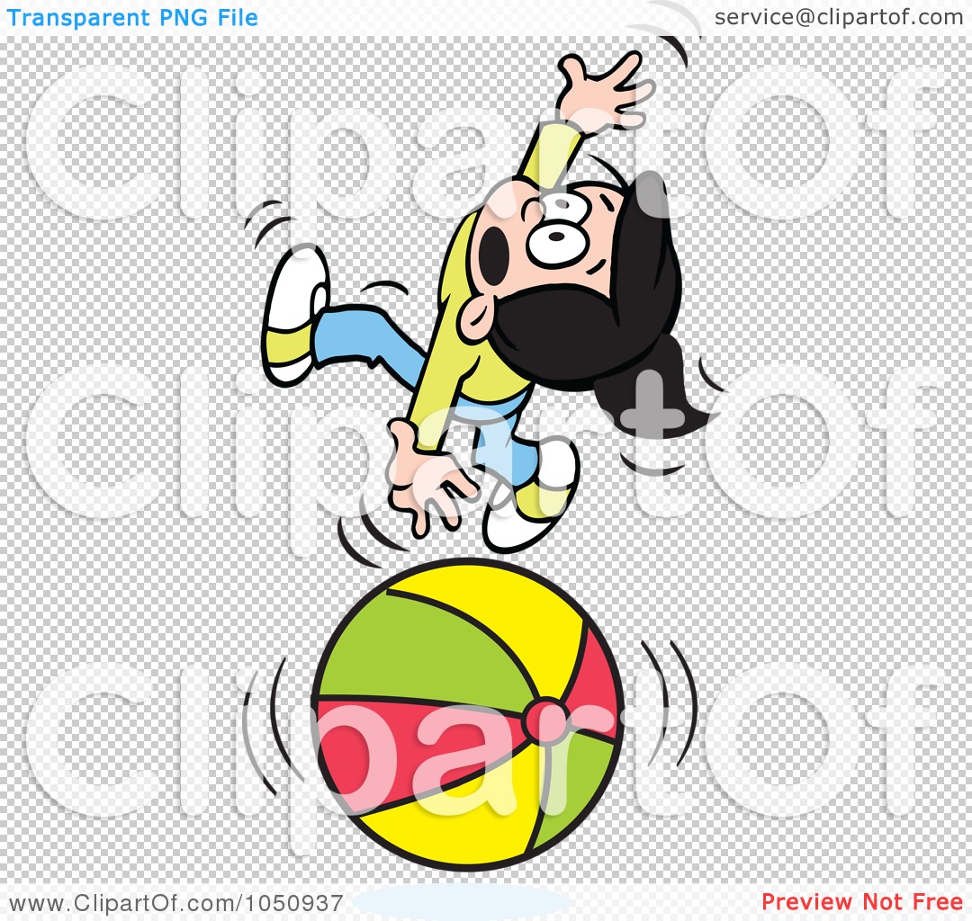 Royalty Free Vector Clip Art Illustration Of A Girl Losing Her Balance