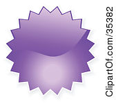Shiny Light Purple Starburst Shaped Web Design Internet Butt    By Kj