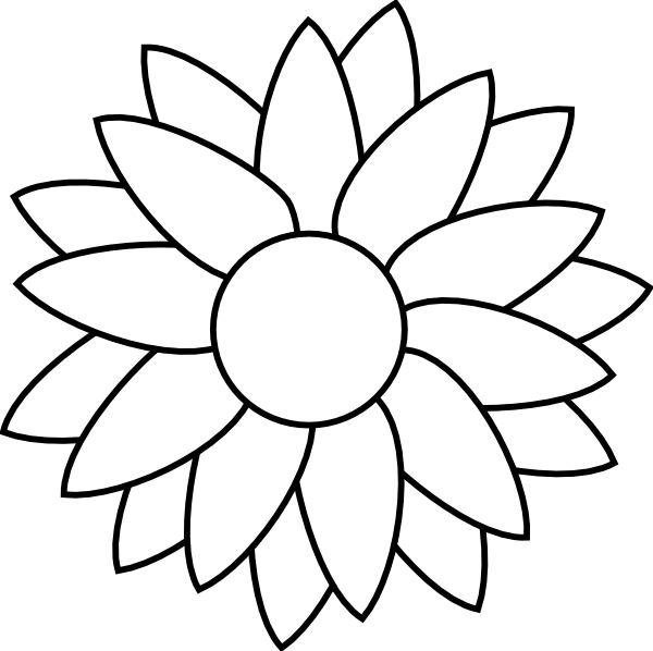 Sun Flower Template Clip Art At Clker Com   Vector Clip Art Online