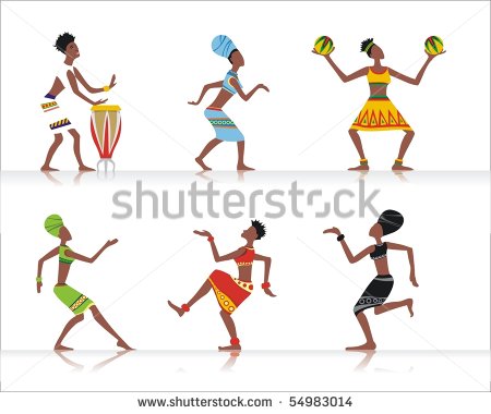 Vector Figures Of African Dancers And Musicians   54983014    