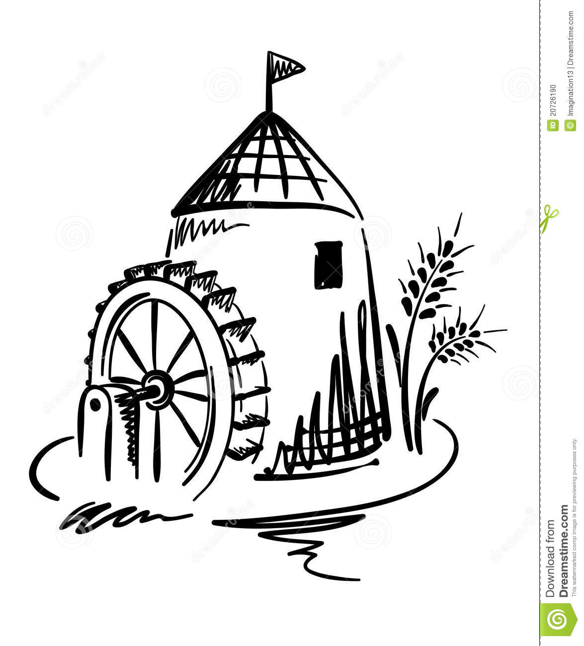 Water Mill Stock Photo   Image  20726190