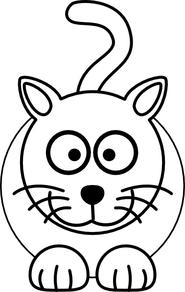 Black And White Cat Clip Art At Clker Com   Vector Clip Art Online