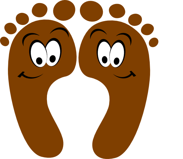 Brown Happy Feet Clip Art At Clker Com   Vector Clip Art Online