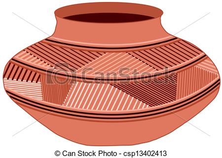Clay Pot Clipart Vector   Clay Pot