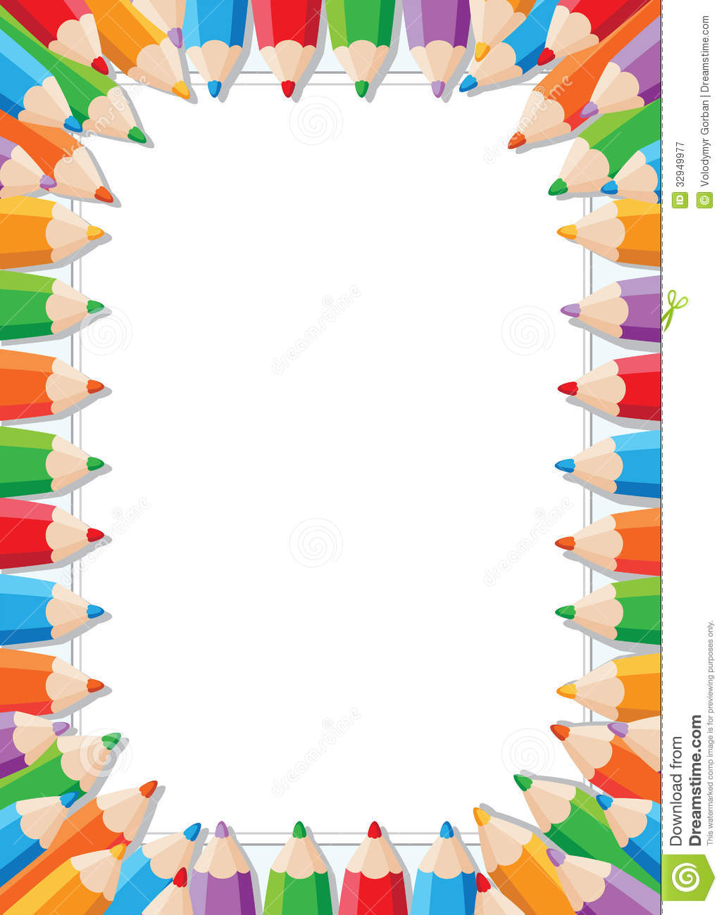 Clip Art Back To School Border Clip Art Colored Pencil Border Clip Art