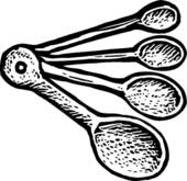 Clip Art Of Measure Spoons M Spoons   Search Clipart Illustration