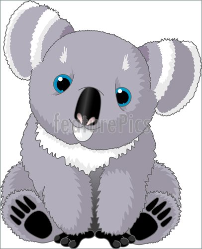 Cute Koala Bear Clip Art Cute Sitting Koala Bear