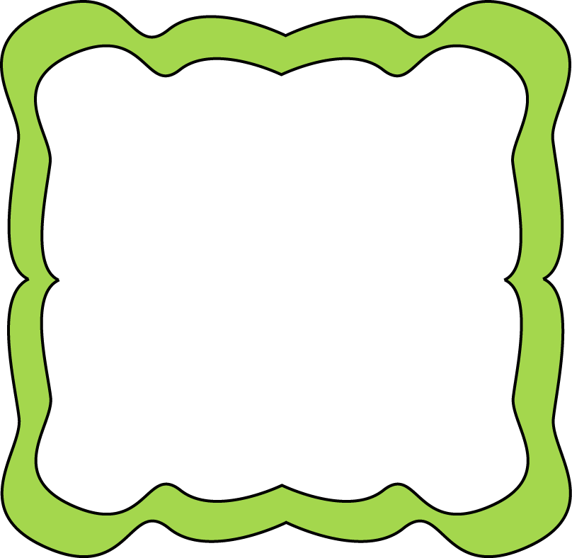 Green Curvy Frame   Curvy Frame With A Bright Green Border  Can Be
