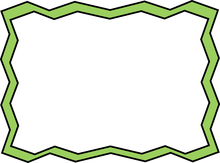Green Zig Zag Frame   Clip Art Frame With A Green Zig Zag Border  Can