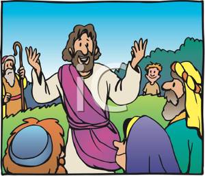 Jesus Teaching His Followers   Royalty Free Clipart Picture
