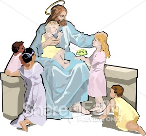 Jesus Teaching The Children   Children S Church Clipart