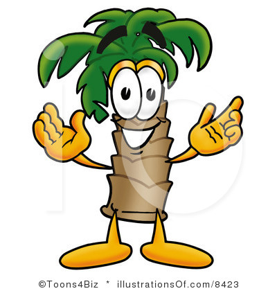 Mascot Clipart Royalty Free Palm Tree Mascot Clipart Illustration 8423