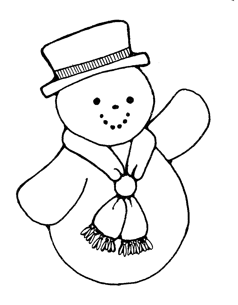 Merry Christmas Clipart Black And White Black And White Snowman Clip