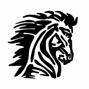 Mustang Logo Blk Clip Art At Clker Com   Vector Clip Art Online