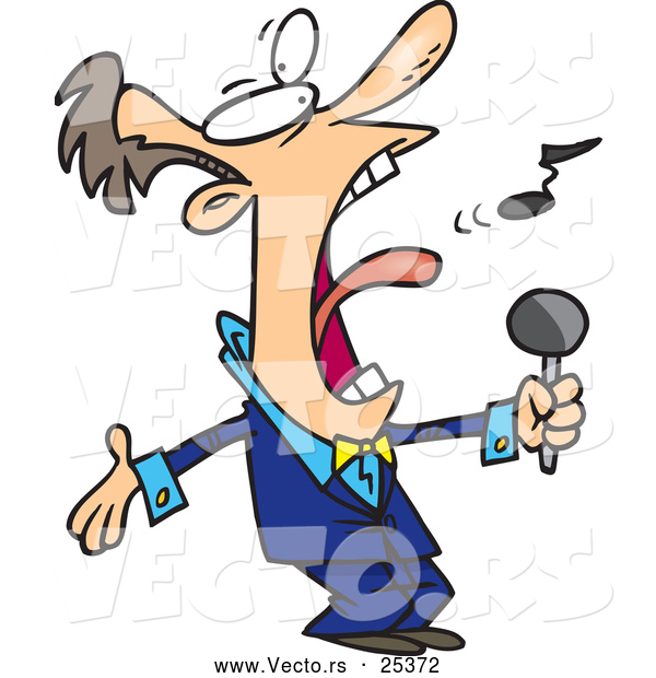 Of A Cartoon Man Singing Loud Clip Art Ron Leishman