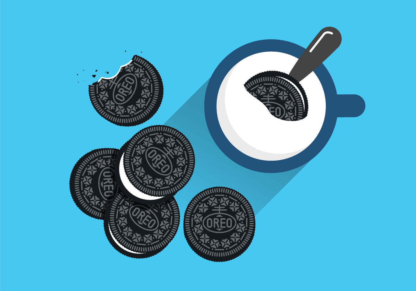 Oreo Cookie Vectors   Download Free Vector Art Stock Graphics