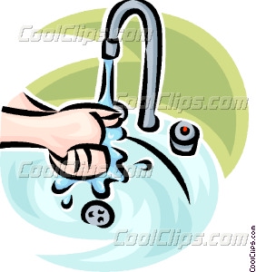 Person Washing Their Hands Vector Clip Art