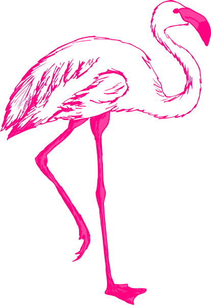 Pink Flamingo Clip Art Free Funny   Doblelol Com
