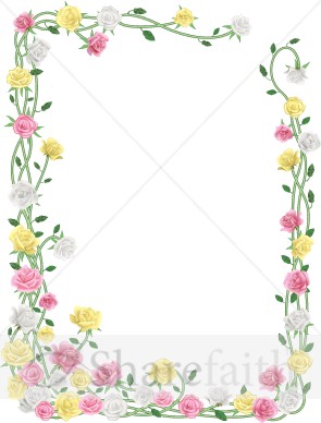 Realistic Spring Flower Curling Frame   Spring Borders