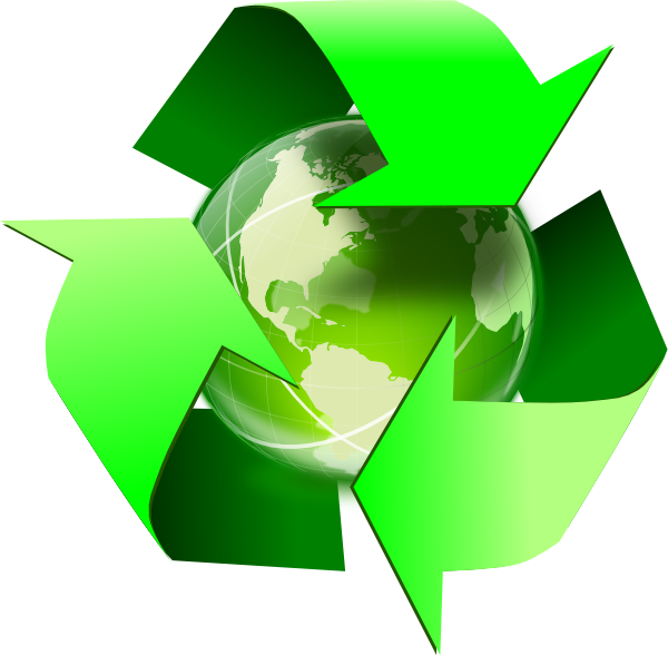 Recycle Symbol With Earth Clip Art At Clker Com   Vector Clip Art