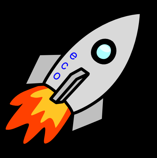 Rocket Facing Right With Flame Clip Art At Clker Com   Vector Clip Art
