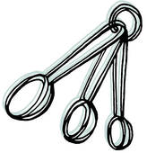 Set Of Measuring Spoons   Clipart Graphic