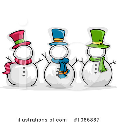 Snowmen Family Clipart  Rf  Snowman Clipart