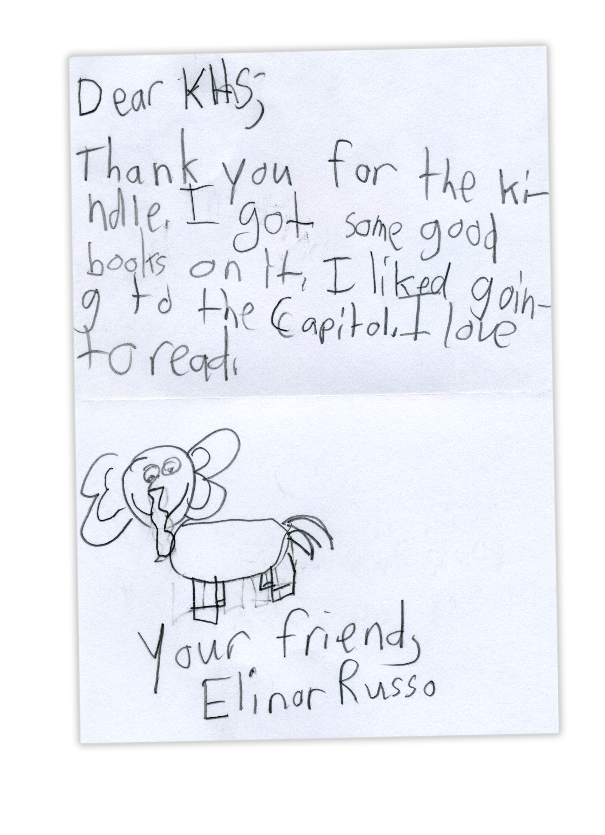 Thank You Note From Elinor Russo 