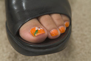 Toes Photo Clipart Image   Woman With Painted Toenails