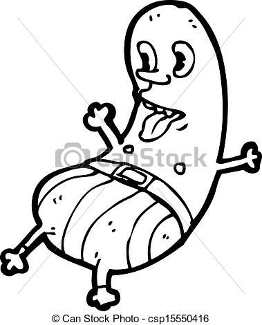 Vector Clip Art Of Cartoon Bean Man Csp15550416   Search Clipart