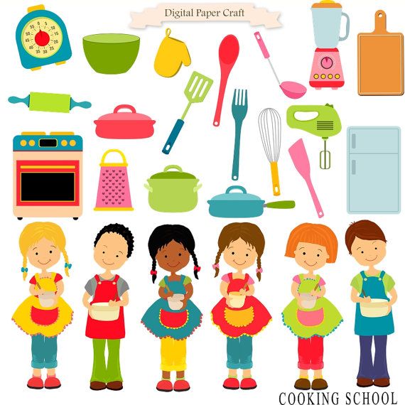     Www Etsy Com Listing 156416356 Clipart Cooking School For Card Design