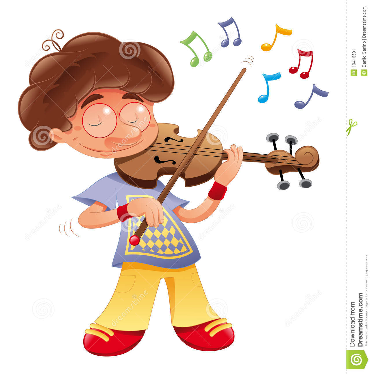 Baby Musician   Funny Cartoon And Vector Character 