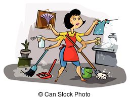 Busy Mom Vector Clipart And Illustrations