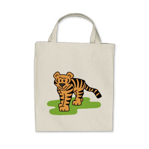 Cartoon Clip Art Bengal Tiger Big Cat With Stripes Tote Bag   Zazzle