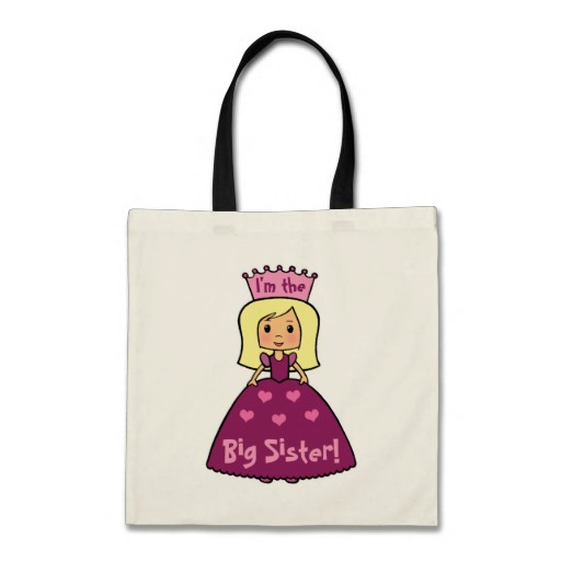 Cartoon Clip Art Cute I M The Big Sister Princess Tote Bag