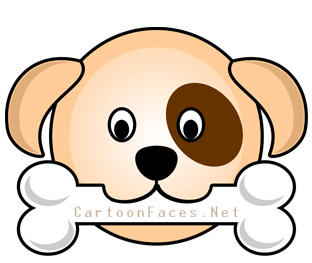 Cute Cartoon Dog Face Clipart   Free Clipart