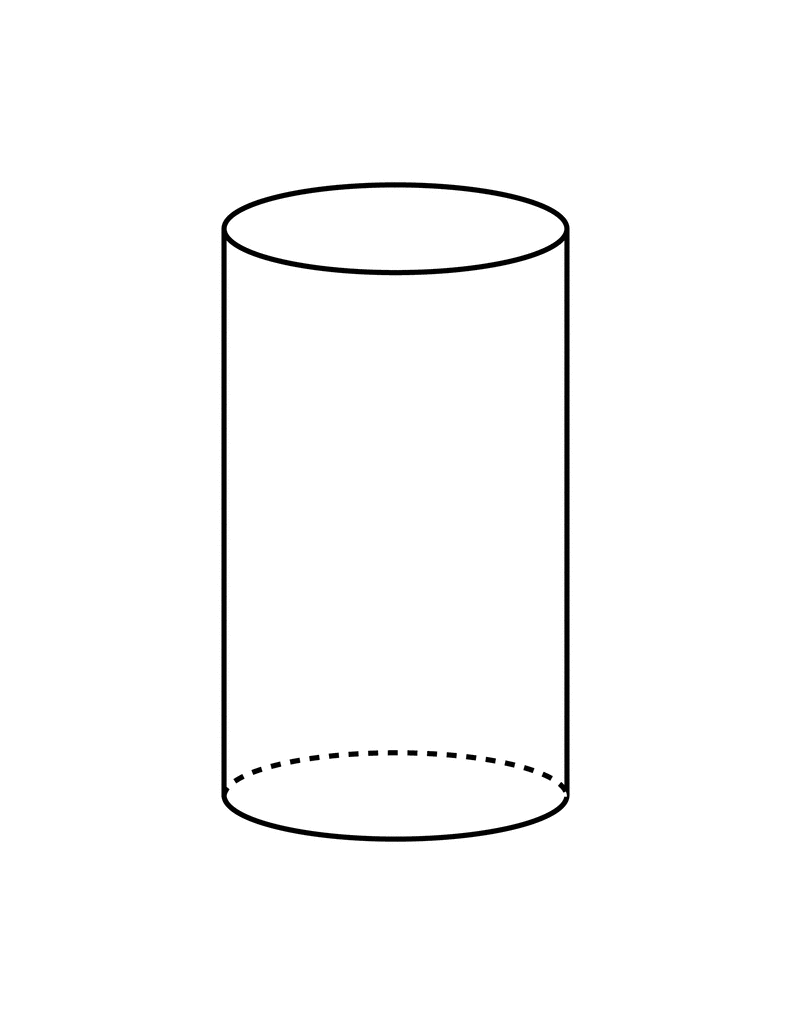 Flashcard Of A Cylinder   Clipart Etc