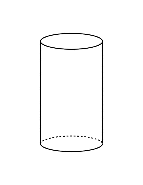 Flashcard Of A Cylinder   Clipart Etc