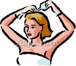 Hairdresser Fixing Woman Hair With Hairspray Royalty Free Clip Art