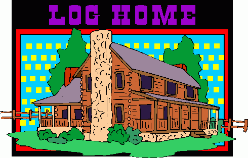 Log Home Clipart   Log Home Clip Art