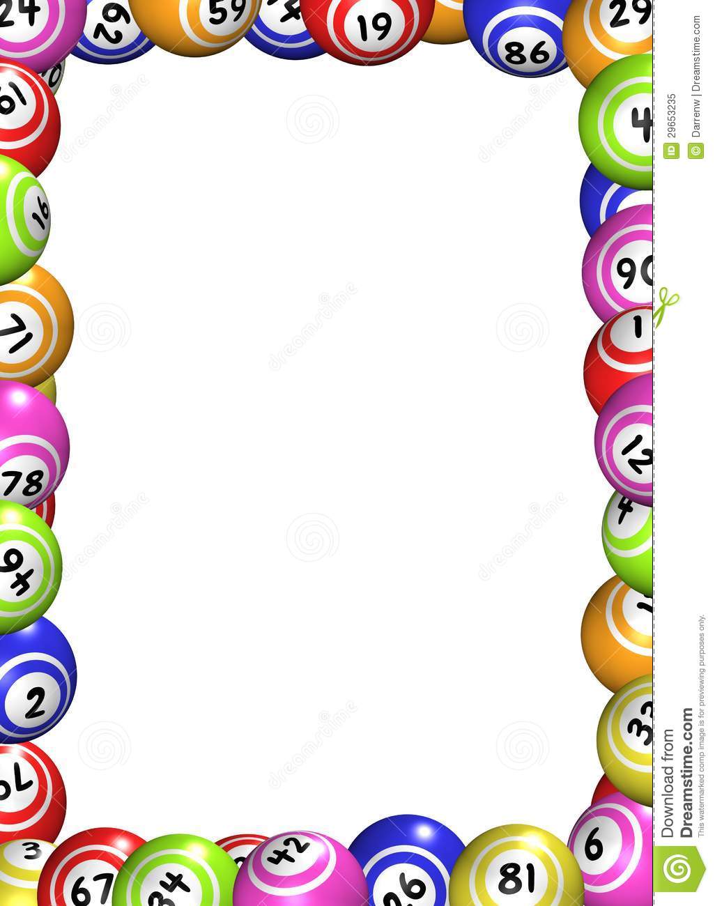 Bingo Clip Art Borders Bingo Balls Frame