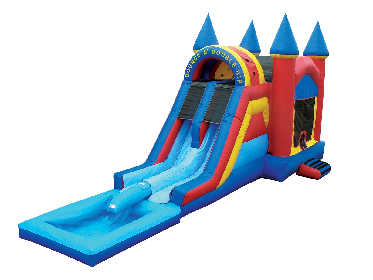 Bounce House With Slide Indoor Bounce N Double Dip Bounce House Water    